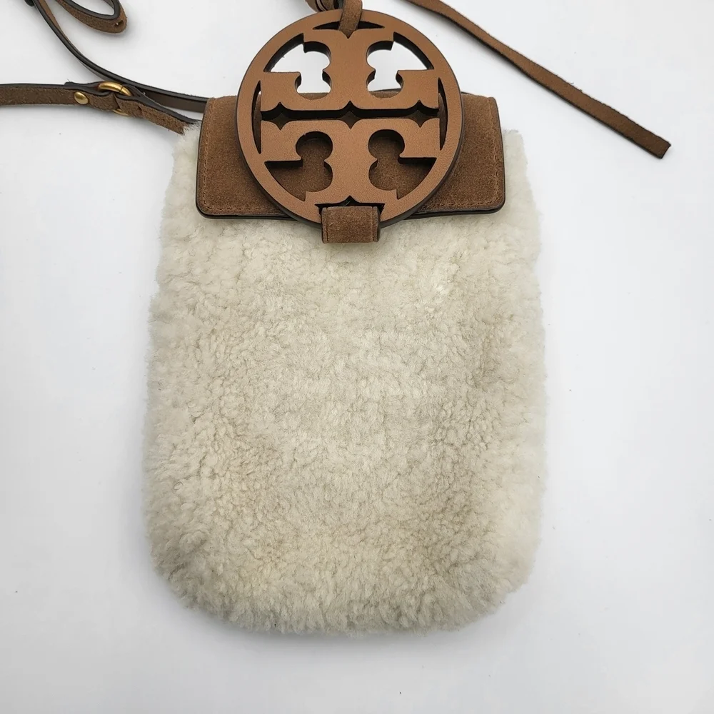 Tory Burch Boa Mirror Shoulder Sling Bag with Flap.